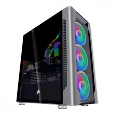 Корпус 1stPlayer DX-M1 Dual Metal Black (DX-M1-PLUS_DM)