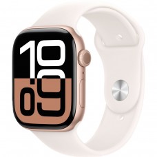 Apple Watch Series 10 GPS 42mm Rose Gold Alu. Case w. Light Blush Sport Band - S/M (MWWH3) UA
