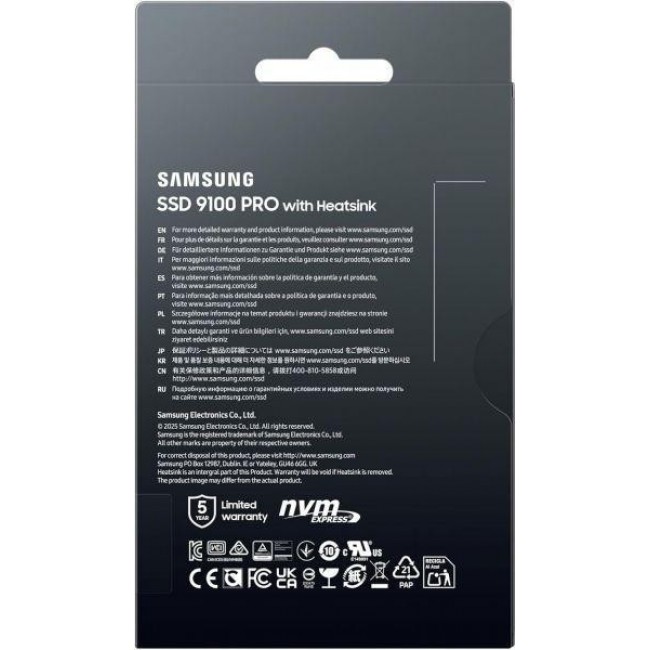 Samsung 9100 PRO 1 TB with Heatsink (MZ-VAP1T0CW)