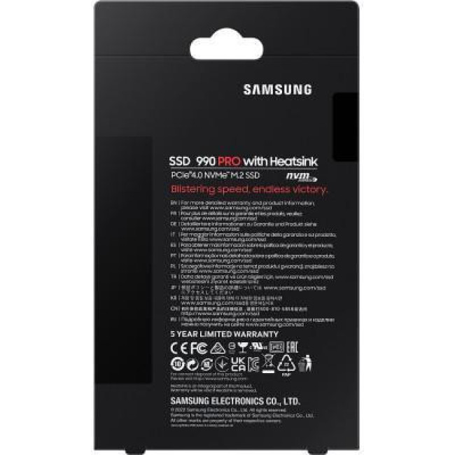 SSD накопичувач Samsung 990 PRO with Heatsink 1 TB (MZ-V9P1T0CW)