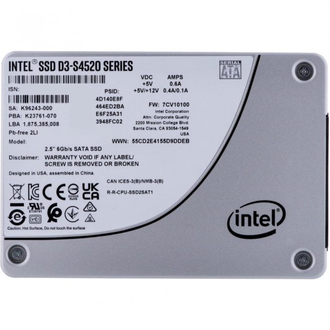 Intel D3-S4520 7.68TB (SSDSC2KB076TZ01)