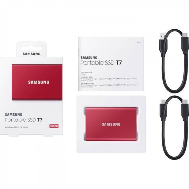 SSD Samsung T7 500 GB Red (MU-PC500R/WW)