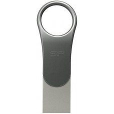 Silicon Power 128 GB DriveMobile C80 USB 3.1 + Type-C Silver (SP128GBUC3C80V1S)