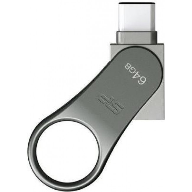 Silicon Power 128 GB DriveMobile C80 USB 3.1 + Type-C Silver (SP128GBUC3C80V1S)
