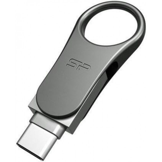 Silicon Power 128 GB DriveMobile C80 USB 3.1 + Type-C Silver (SP128GBUC3C80V1S)