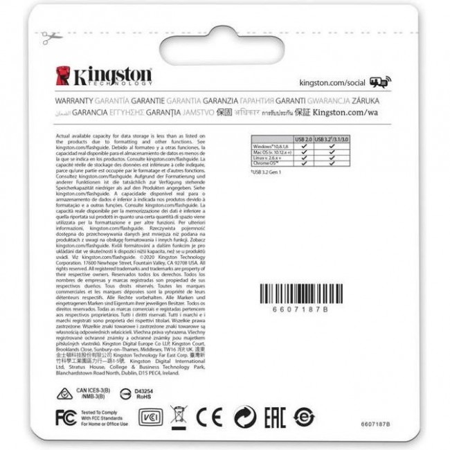 Kingston 256 GB DataTraveler Micro USB 3.2 Metal (DTMC3G2/256GB)
