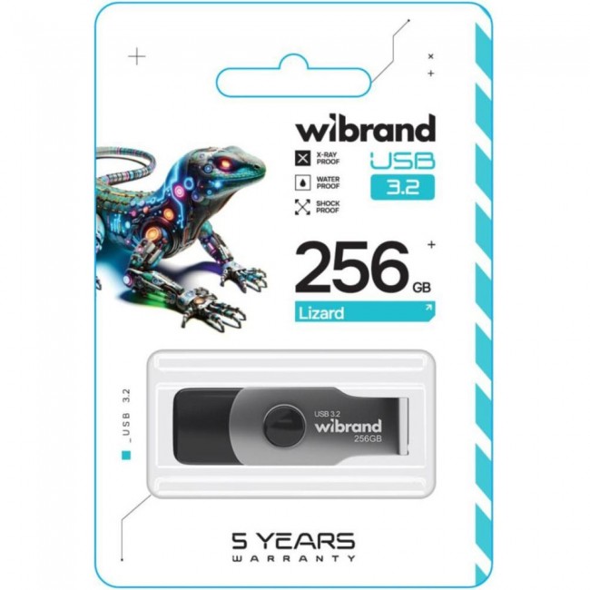 Wibrand 256 GB Lizard USB3.2 Black (WI3.2/LI256P9B) (WI3.2/LI256P9B)