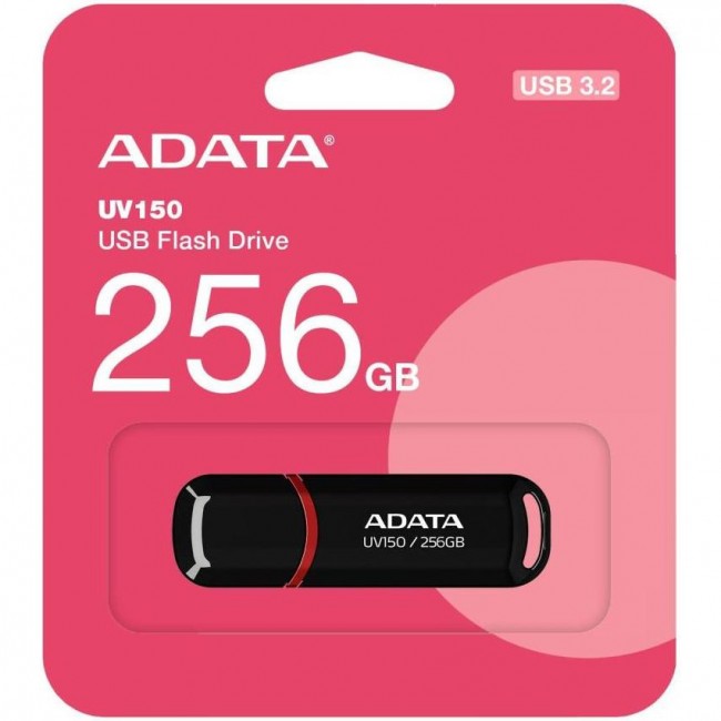 ADATA 256 GB UV150 USB 3.2 Black (AUV150-256G-RBK)