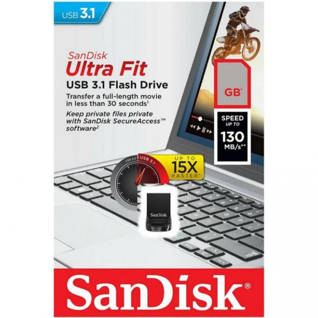 SanDisk 256 GB Ultra Fit USB 3.1 (SDCZ430-256G-G46)