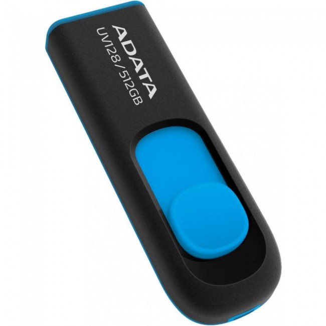 ADATA 512 GB UV128 USB 3.2 Black/Blue (AUV128-512G-RBE)