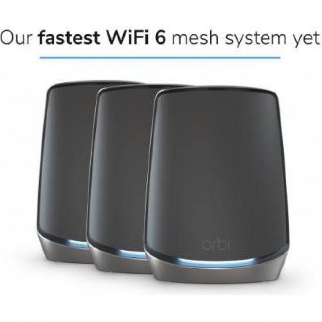 Netgear Orbi RBK863SB Tri-Band Black 3-pack (RBK863SB-100EUS)