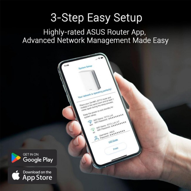 ASUS ZenWiFi BT10 1-Pack White (90IG08Y0-MO3C60)