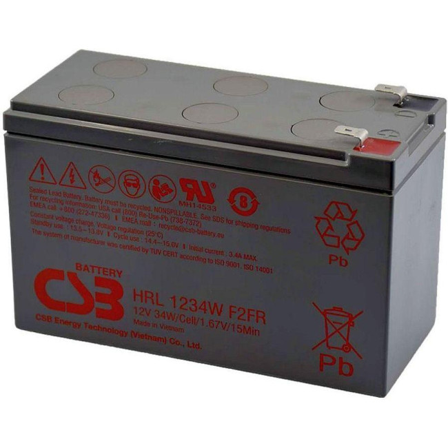 Аккумулятор для ИБП CSB Battery 12V 9Ah (HRL1234WF2FR)