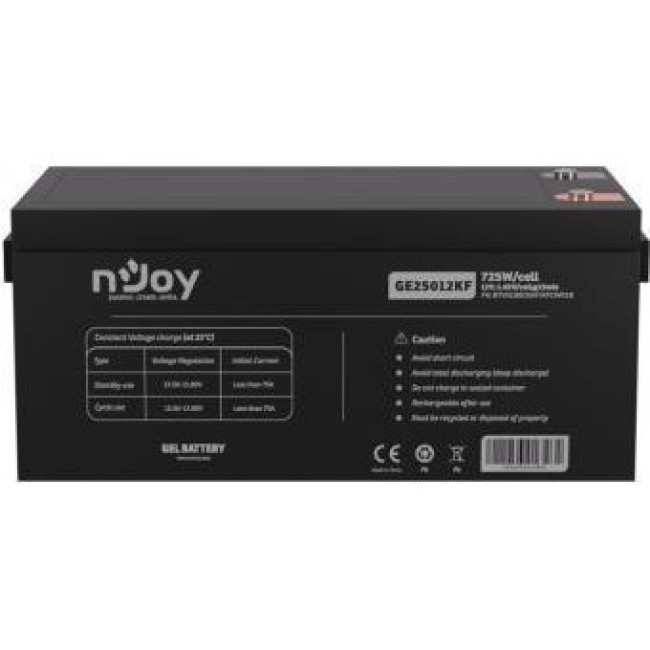 Аккумулятор для ИБП NJOY GE25012KF 12V 250AH (BTVGCBEOGHYKFCW01B)