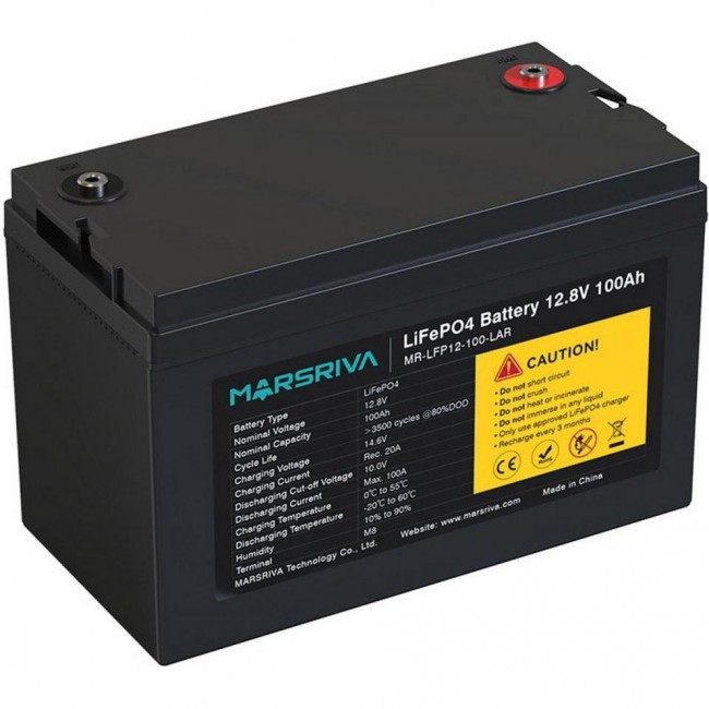 Marsriva LiFePO4 12,8V 100Ah (MR-LFP12-100-LAR)