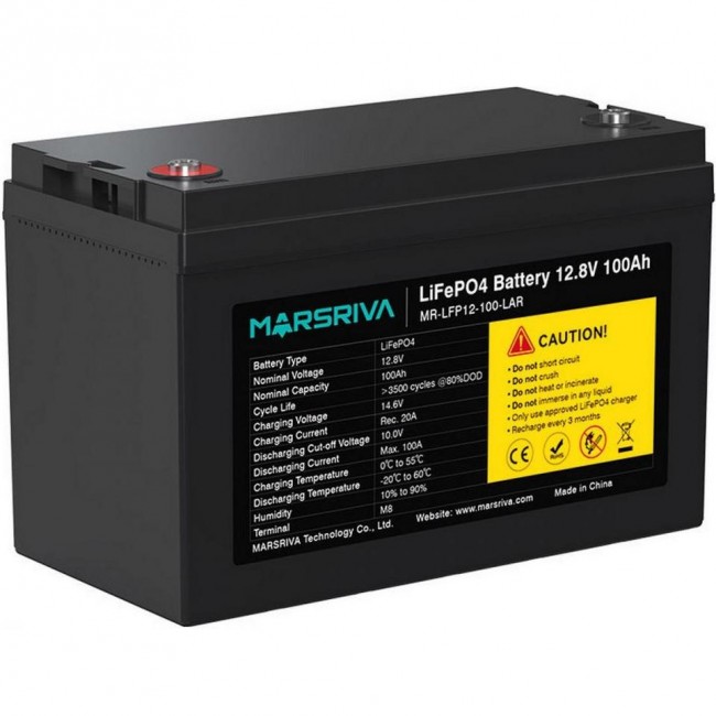 Marsriva LiFePO4 12,8V 100Ah (MR-LFP12-100-LAR)