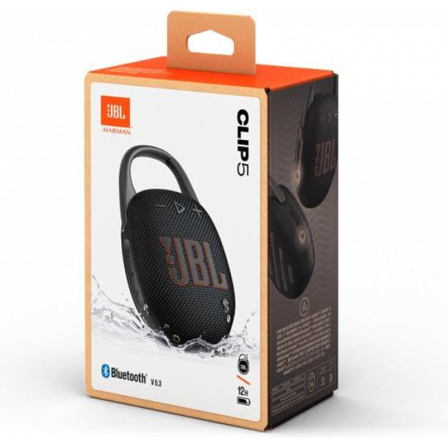 Портативная Bluetooth-колонка JBL Clip 5 Black (JBLCLIP5BLK)