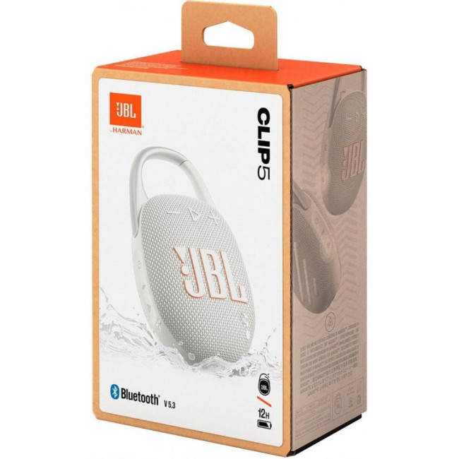 Портативная колонка JBL Clip 5 White (JBLCLIP5WHT)