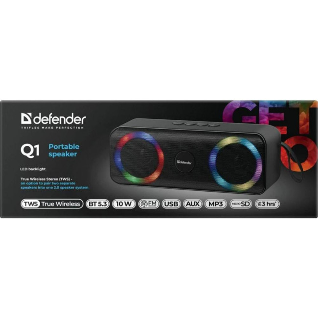 Портативная колонка Defender Q1 Black (65301)