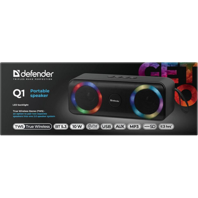 Портативная колонка Defender Q1 Black (65301)