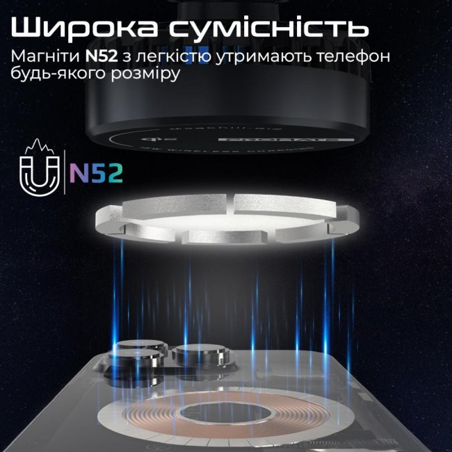 Promate MagChill-Qi2 MagSafe Black (magchill-qi2)