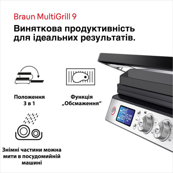 Электрогриль прижимной Braun MultiGrill 9 CG 9040