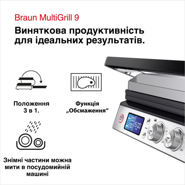 Электрогриль прижимной Braun MultiGrill 9 CG 9043