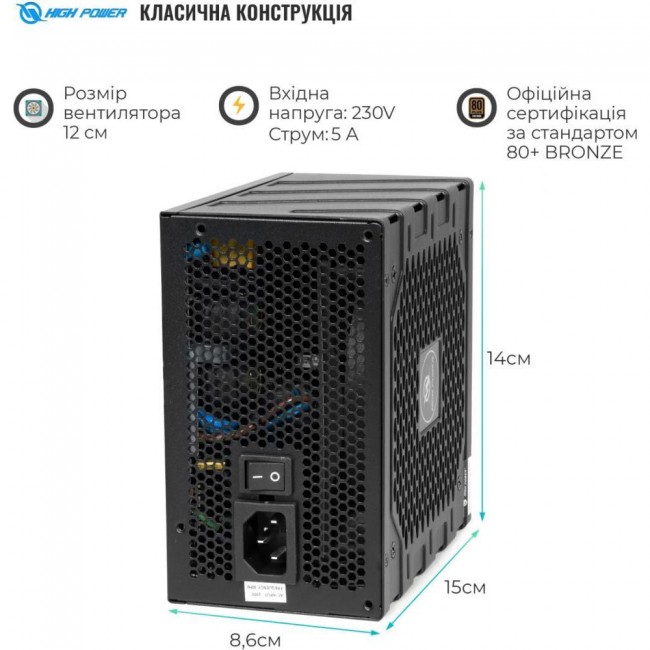 Блок питания High Power Element BR-DD 650W (HP1-M650BR-H12S)