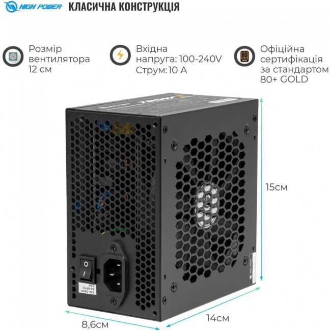 Блок питания High Power HP1-J GD F12S 700W (HP1-J700GD-F12S)