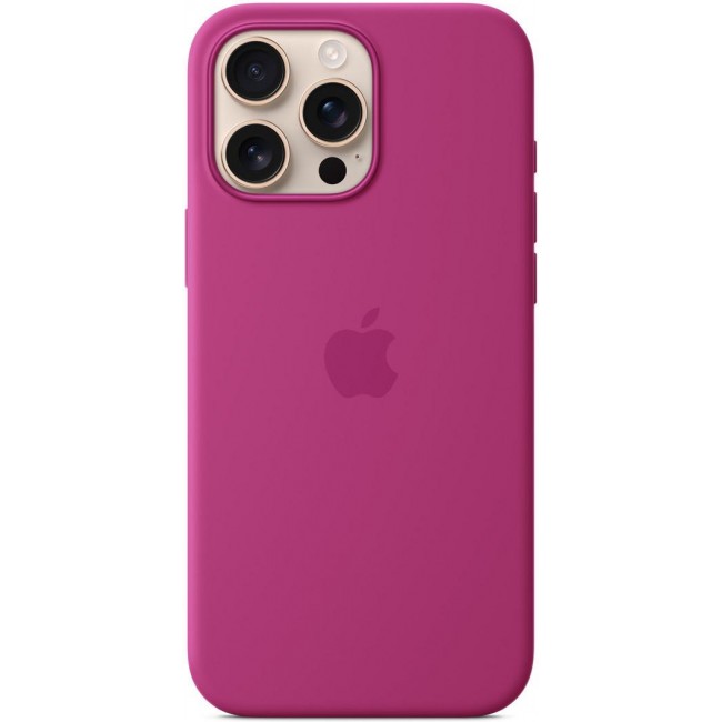 Apple iPhone 16 Pro Max Silicone Case with MagSafe - Fuchsia (MYYX3)