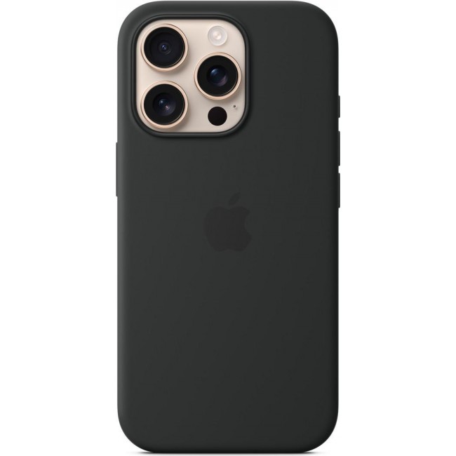 Силиконовый чехол для Apple iPhone 16 Pro с MagSafe - черный (MYYJ3)