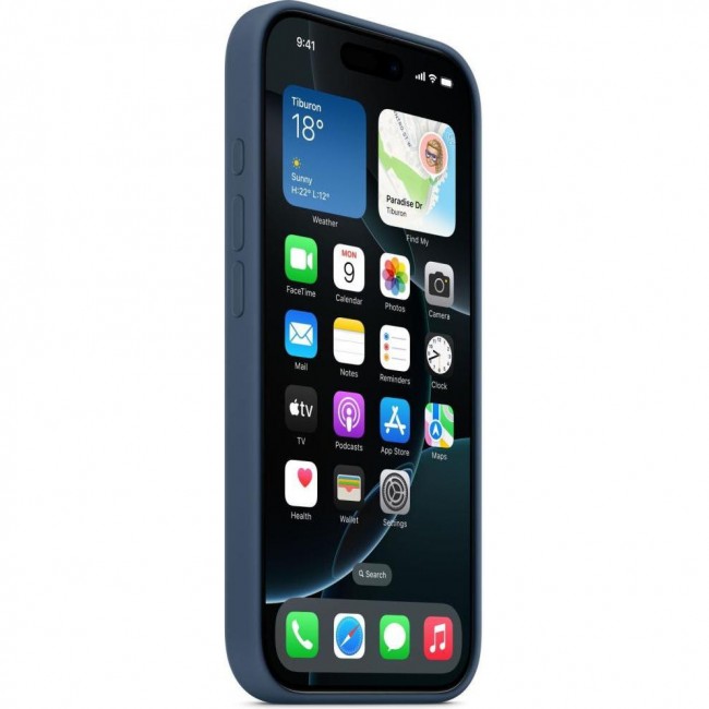 Apple iPhone 16 Pro Silicone Case with MagSafe - Denim (MYYK3)