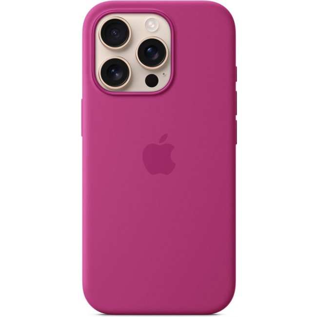 Apple iPhone 16 Pro Silicone Case with MagSafe - Fuchsia (MYYN3)