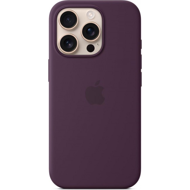 Apple iPhone 16 Pro Silicone Case with MagSafe - Plum (MYYM3)