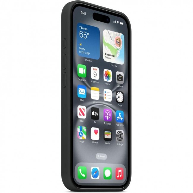 Apple iPhone 16 Silicone Case with MagSafe - Black (MYY13)