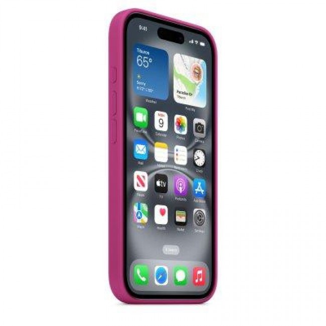 Apple iPhone 16 Silicone Case with MagSafe - Fuchsia (MYY53)