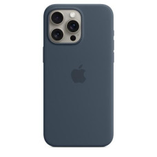 Apple iPhone 15 Pro Max Silicone Case with MagSafe - Storm Blue (MT1P3)