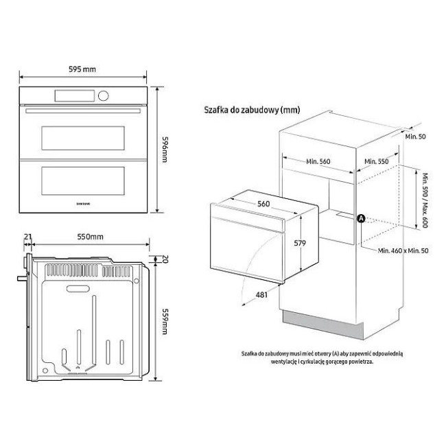 Духовка электрическая Samsung NV7B4020ZAS