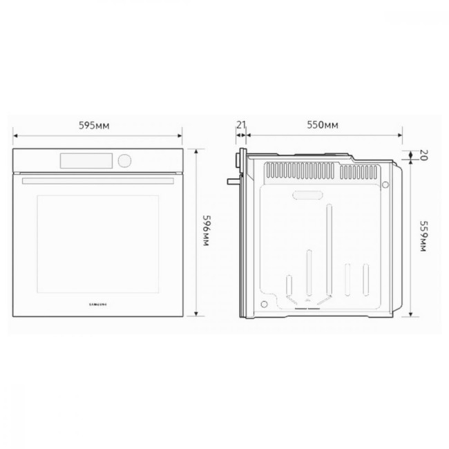 Духовка электрическая Samsung NV7B4445UAS/WT