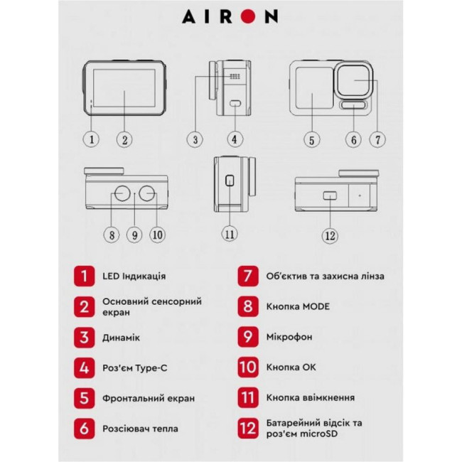 Экшн-камера AIRON ProCam X Black (4822356754478)