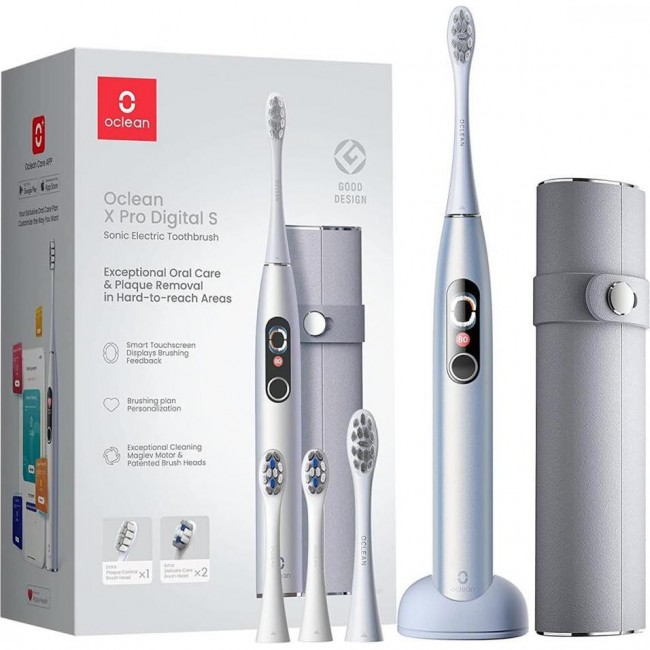 Oclean X Pro Digital Set Electric Toothbrush Glamour Silver (6970810552584)