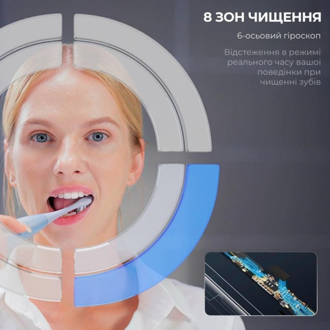 Oclean X Pro Digital Set Electric Toothbrush Glamour Silver (6970810552584)
