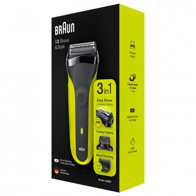 Braun Series 3 300BT Black/Green