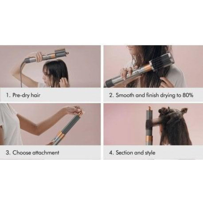Фен Dyson Airwrap Long Volumise Strawberry bronze/Blush pink EU (581840-01)