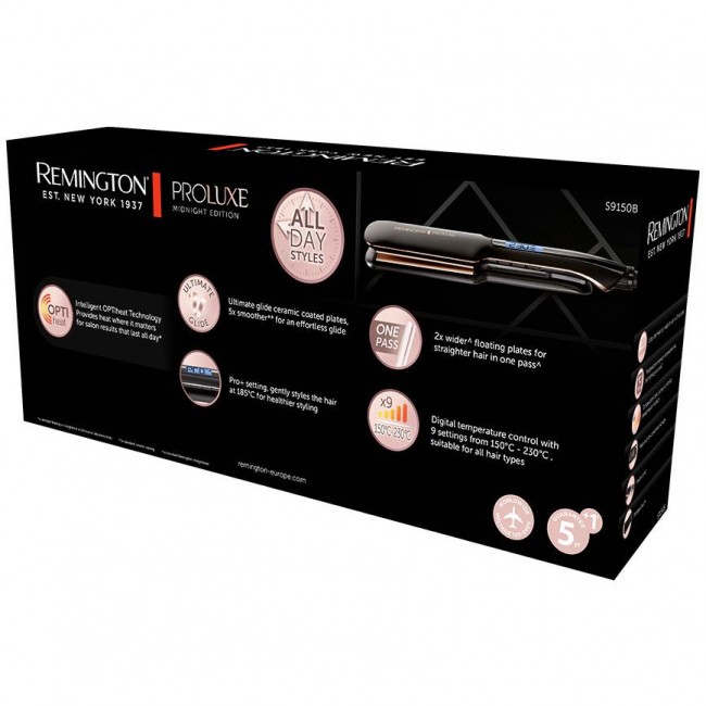 Remington PROluxe Midnight Wide Plate Straightener S9150B
