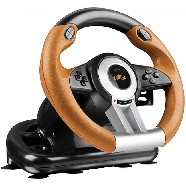Speed-Link DRIFT O.Z. Racing Wheel PC, black-orange (SL-6695-BKOR-01)