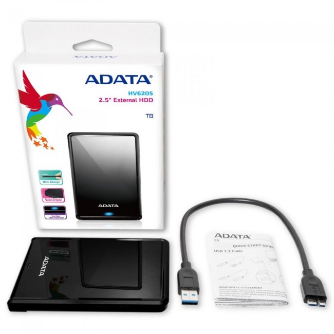 Внешний жесткий диск ADATA Classic HV620S 4 TB Black (AHV620S-4TU31-CBK)