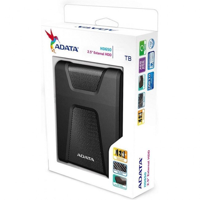 Внешний жесткий диск ADATA DashDrive Durable HD650 2 TB (AHD650-2TU31-CBK)