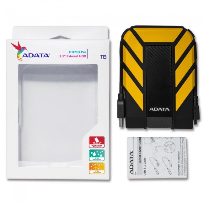 Внешний жесткий диск ADATA DashDrive Durable HD710 Pro 1 TB Yellow (AHD710P-1TU31-CYL)