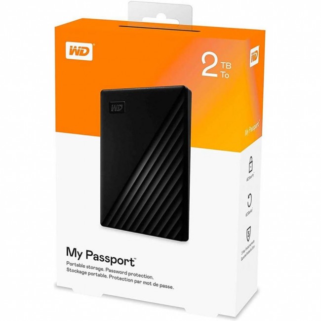 Внешний жесткий диск WD My Passport 2 TB Black (WDBYVG0020BBK-WESN)